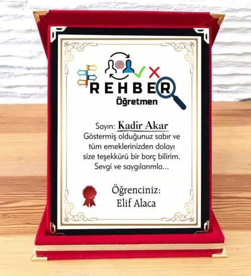 Rehber Öğretmene Plaket