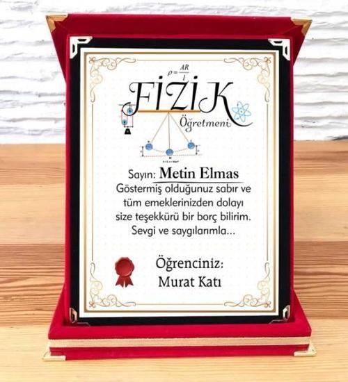 Fizik Öğretmenine Plaket