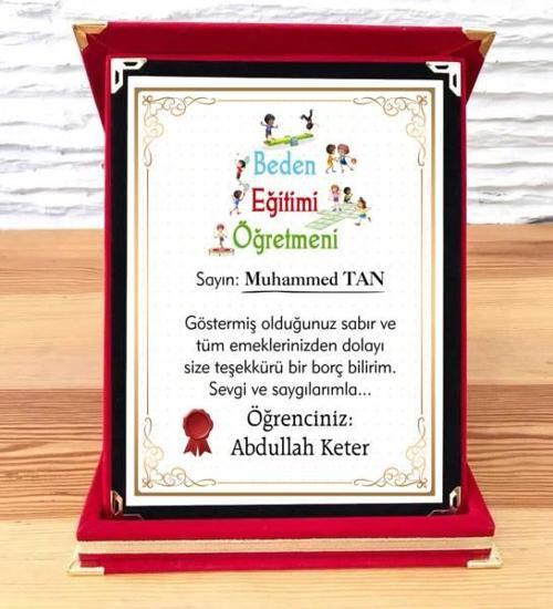 Beden Eğitimi Öğretmenine Plaket