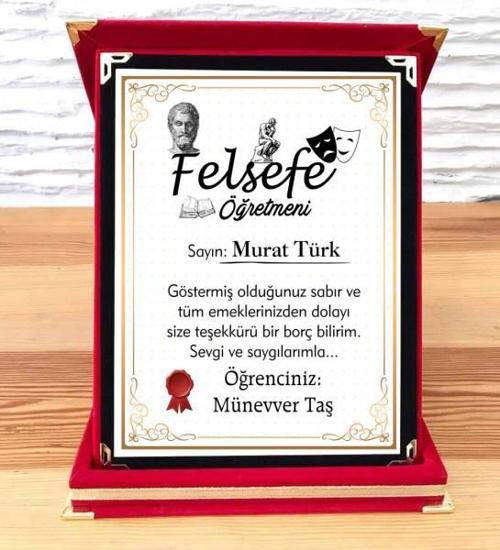 Felsefe Öğretmenine Plaket
