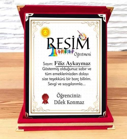 Resim Öğretmenine Plaket