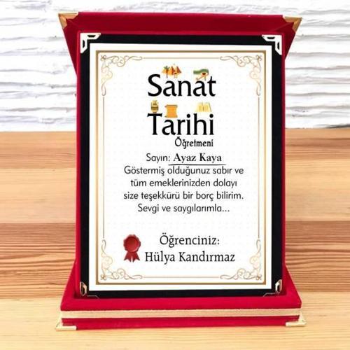 Sanat Tarihi Öğretmenine Plaket