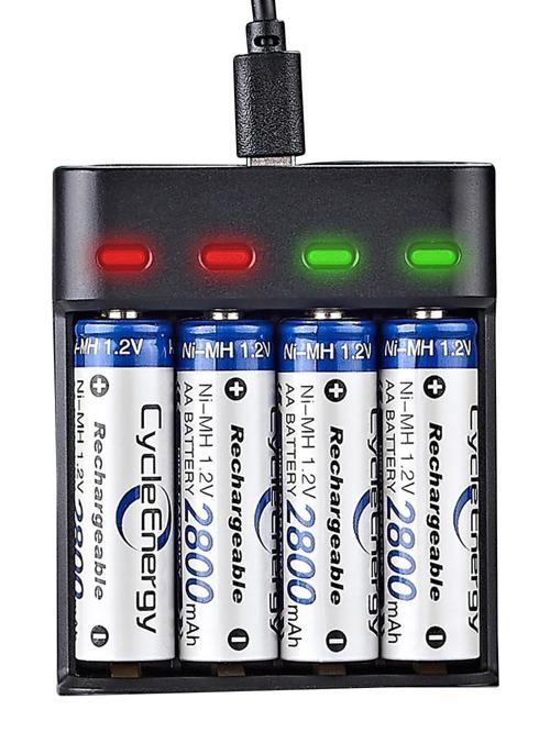 Pil Şarj Cihazı (Dört Yuvalı) - 1.2V Ni-Mh / Ni-Cd Aa / Aaa / GT-BC07