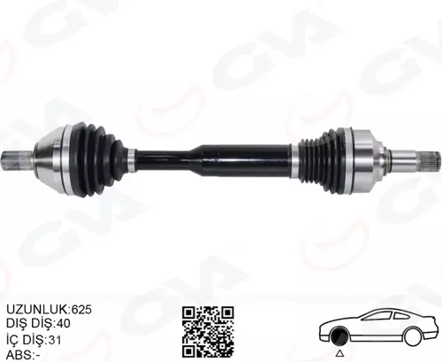 ÖN AKS KOMPLE SOL VOLVO XC60 1 2015-2017 D4-D3 MANULE 6 VİTES 36010064 31325701