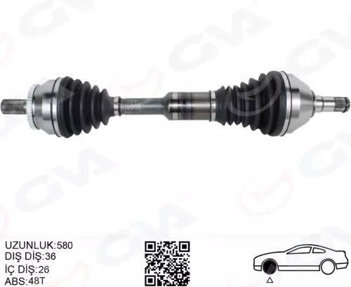 ÖN AKS KOMPLE SOL VOLVO XC90 2002 ABS LI 8601581
