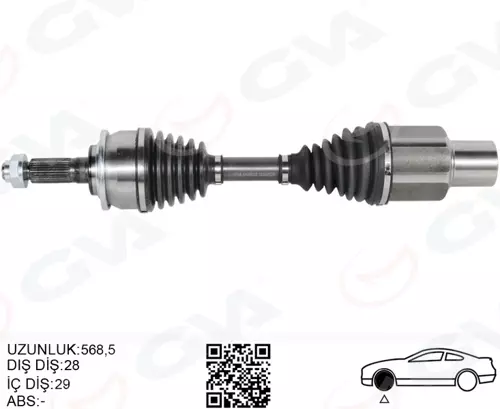 ÖN AKS KOMPLE SAĞ FORD RANGER TKE 2011 2.2 TDCI 4 4 AB393A427CC 1945372 UF9T2550XB