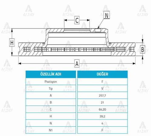 FREN DİSKİ JAZZ 2002-2008 / CITY 2006-2009 / ÖN HAVALI 258-4 45251SAAG50 (2 ADET)