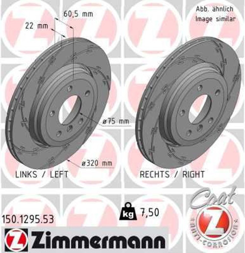 FREN DISKI ARKA BMW E46 Z4 E85 E86 HAVALI KAPLAMALI CIZGILI 34216864052 (2 ADET)