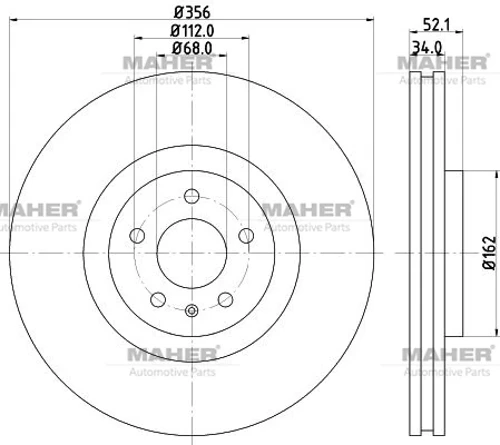 FREN DİSKİ A6 / A7 / A8 2010 / PRO ÖZEL KAPLAMA ÖN 356MM 4G0615301A (2 ADET)