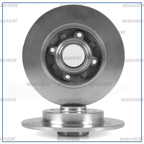 FREN DİSKİ 208 2012 / 307 2000-2007 / C3 2 2009 / ARKA DÜZ ABSLİ PORYALI RULMANSIZ 249-4 424919