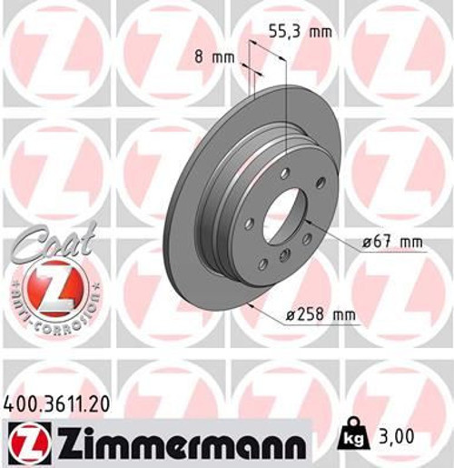 FREN DISKI ARKA MERCEDES W168 W414 A1684230212 (2 ADET)