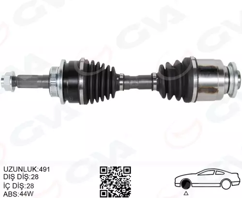 ÖN AKS KOMPLE SOL FORD RANGER 2.5TDCI - 2006-2012 MAZDA BT2500 2006-2011 4104 6M343B437CA 1454573 1447140