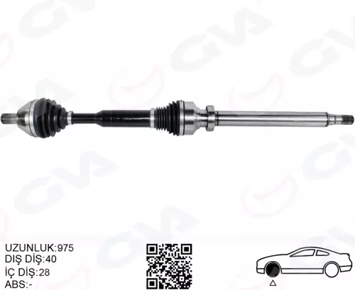 ÖN AKS KOMPLE SAG VOLVO XC60 1 2010-2015 D3-D4-T5-T6 XC60 2 2015 D4 OTOMATİK ŞANZIMAN 8 VİTES 36010216 31325111