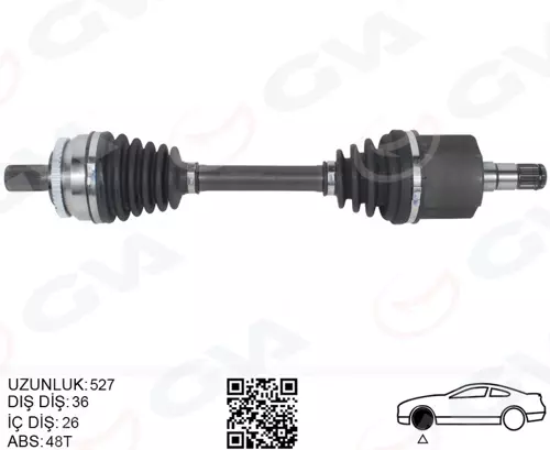 ÖN AKS KOMPLE SOL VOLVO S60 1 2.0 T 2.4 2004-2010 570 2 2.0 T 2.4 2004-2010 9480544 8689210
