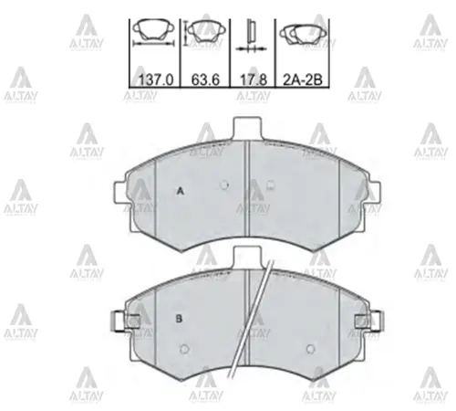 FREN BALATA ELANTRA 2001-2003 / GETZ 08 DİZEL / MATRIX 2006-2011 / SONATA 2.4 ÖN 58101 2DA31