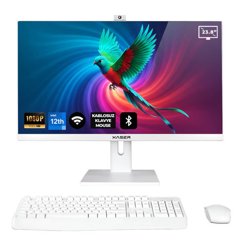 Xs154 i5 12400 8GB Ram 512GB SSD 23.8" Webcam + Wifi+ BT All In One Bilgisayar