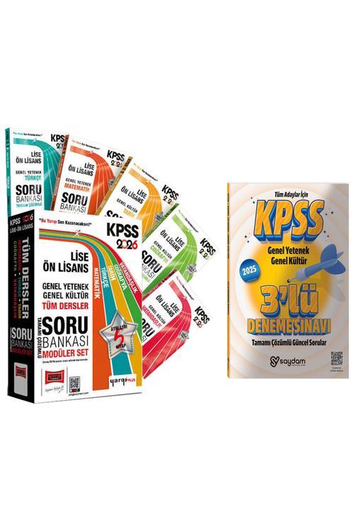 2026 KPSS Lise Ön Lisans GYGK Tüm Dersler Tamamı Çözümlü Modüler Soru Bankası 5 Kitap-1256 Sayfa