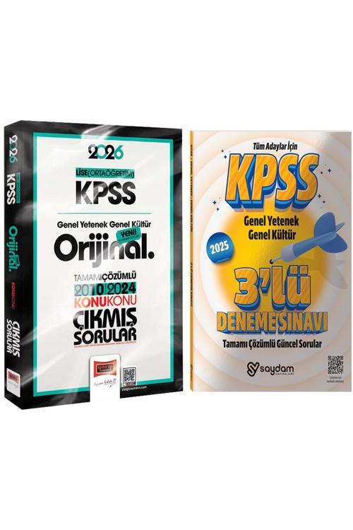 2026 KPSS Lise-Ortaöğretim GYGK Orijinal Çözümlü 2010-2024 Konu Konu Çıkmış Sorular-Çözümlü 3 Deneme