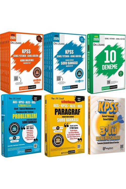 2026 KPSS Ön Lisans Konu Anlatımlı 6Kitap-Çözümlü Soru Bankası 5Kitap-10Deneme-Akıl Yürütme-Paragraf