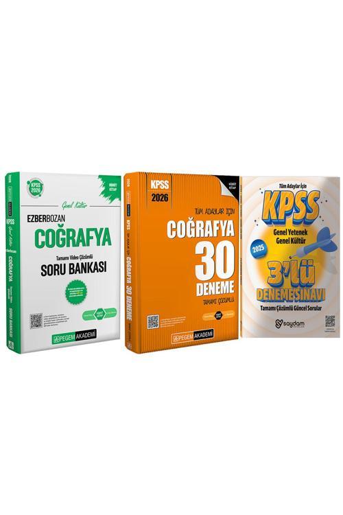 2026 KPSS GYGK Ezberbozan Coğrafya Video Çözümlü Soru Bankası(Hibrit,168 sayfa,597 soru)-30 Deneme