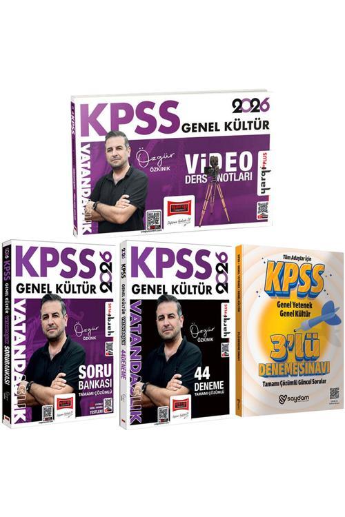 2026 KPSS Tamamı Çözümlü Vatandaşlık Soru Bankası-Çözümlü 44Deneme-Video Ders Notları(Özgür Özkınık)