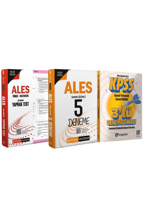 2026 ALES Türkçe-Matematik Çek Kopart Yaprak Test-Tamamı Çözümlü 5 Deneme-Çözümlü 3 Deneme Hediye
