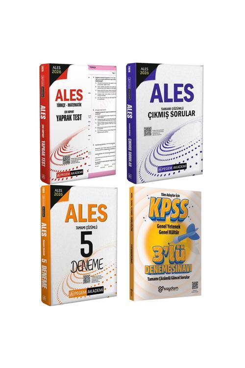 2026 ALES Türkçe-Matematik Çek Kopart Yaprak Test-Tamamı Çözümlü 5 Deneme-Çözümlü Çıkmış Sorular