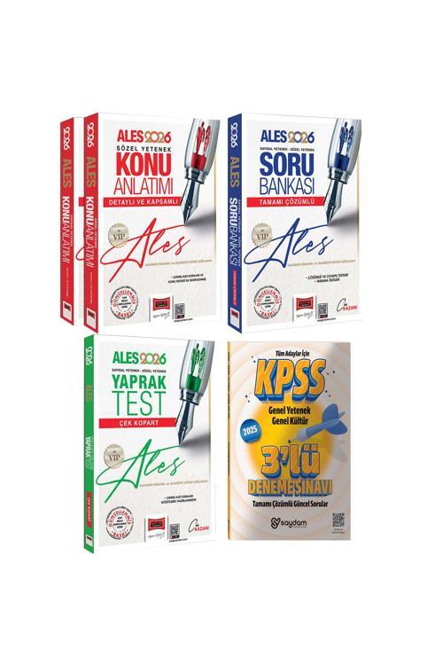 2026 ALES VIP Sözel-Sayısal Yetenek Konu Anlatım Seti 2 Cilt-Soru Bankası-Çek Kopart Yaprak Test