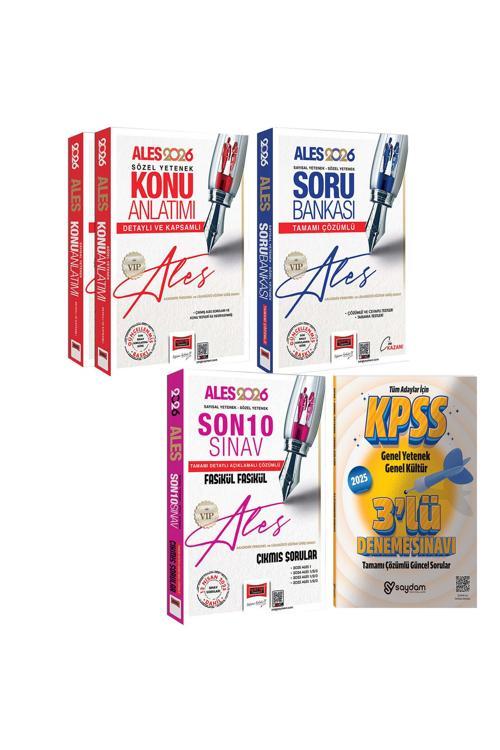 2026 ALES VIP Sözel-Sayısal Yetenek Konu Anlatımı 2 Cilt-Soru Bankası-Son 10 Sınav Çıkmış Sorular