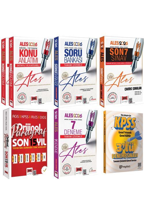 2026 ALES VIP Sözel-Sayısal Yetenek Konu Anlatımı 2Cilt-Soru Bankası-7Deneme-Çıkmış Sorular-Paragraf