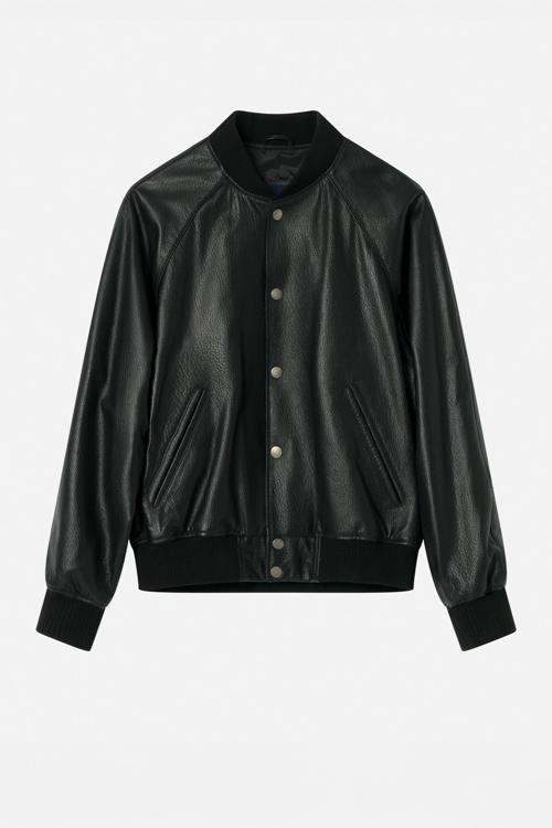 Antony Erkek Ribanalı Deri Mont SİYAH