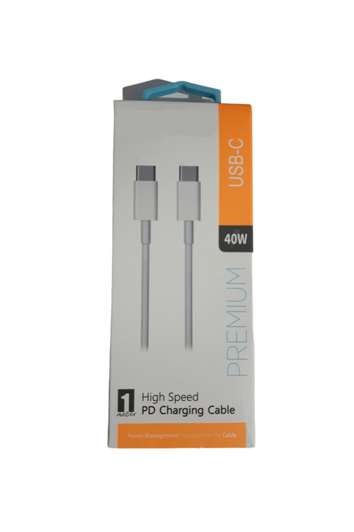 Premıum 40 W Type-C To Type-C Uyumlu Ultra Hızlı Pd Şarj Kablosu