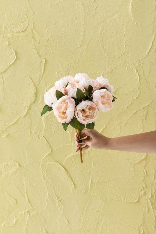 Yapay Şakayık Demeti Pembe 35 Cm 9 Dal