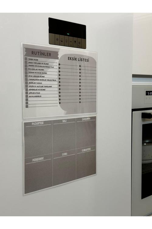 Eksik Listesi Magnetli Rutin Listesi Mutfak Buzdolabı Üstü Yırtılmaz Yıpranmaz Yaz Sil