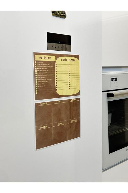 Eksik Listesi Magnetli Rutin Listesi Mutfak Buzdolabı Üstü Yırtılmaz Yıpranmaz Yaz Sil