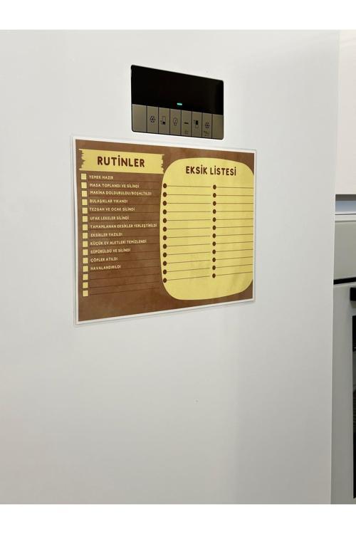 Eksik Listesi Magnetli Rutin Listesi Mutfak Buzdolabı Üstü Yırtılmaz Yıpranmaz Yaz Sil