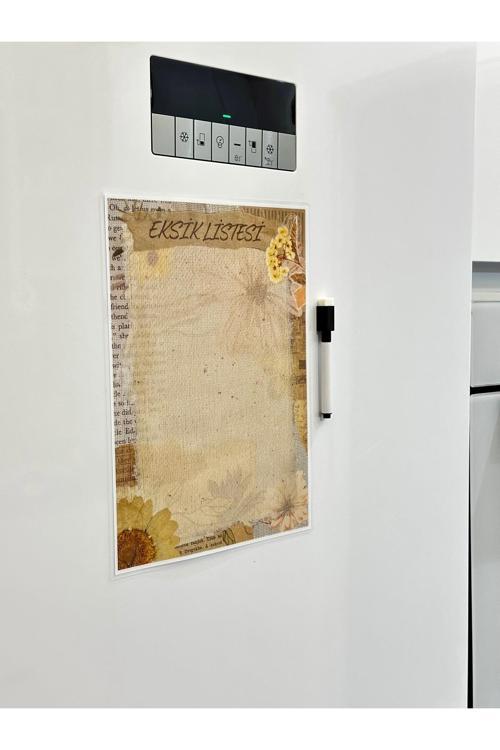 Vintage Eksik Listesi Magnetli Rutin Listesi Mutfak Buzdolabı Üstü Yırtılmaz Yıpranmaz Yaz Sil