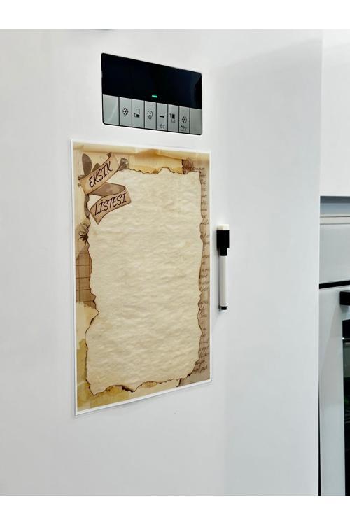 Vintage Eksik Listesi Magnetli Rutin Listesi Mutfak Buzdolabı Üstü Yırtılmaz Yıpranmaz Yaz Sil
