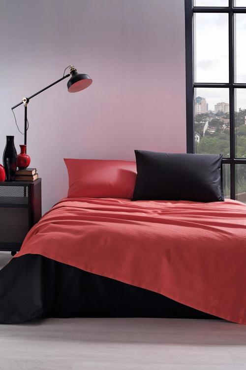 Colormıx Pike Takımı Tek Kişilik Kırmızı - Siyah