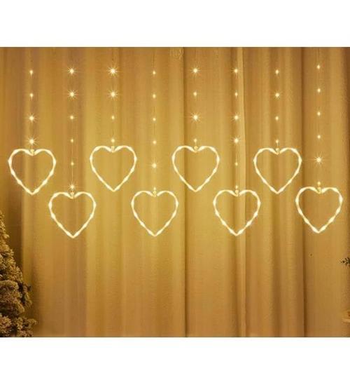 MDB Kalpli Perde LED Işıklar, Sevgililer Günü Romantik LED Aydınlatma