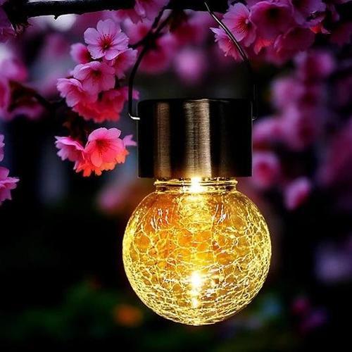 MDB Kırık Cam Tasarımlı Güneş Enerjili Askılı Led Işık Dekor