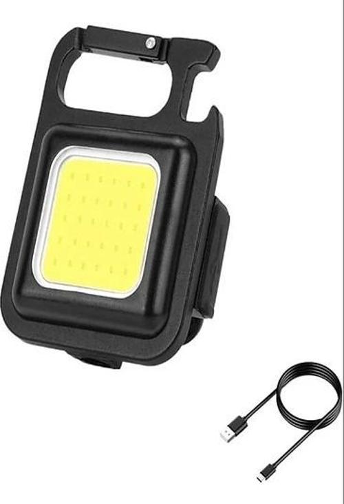 MDB Şarj Edilebilir Metal Kasa Led, Anahtarlık El Feneri, Mıknatıslı