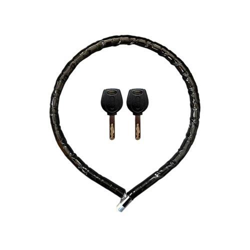 Motorsiklet Kilidi Anahtarlı Körüklü Siyah ( Boy : 120cm-çap : 22mm )