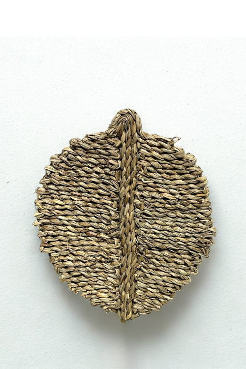 Rattan Hasır Duvar Yelpazesi | El Örgüsü Bohem Dekoratif Duvar Süsü