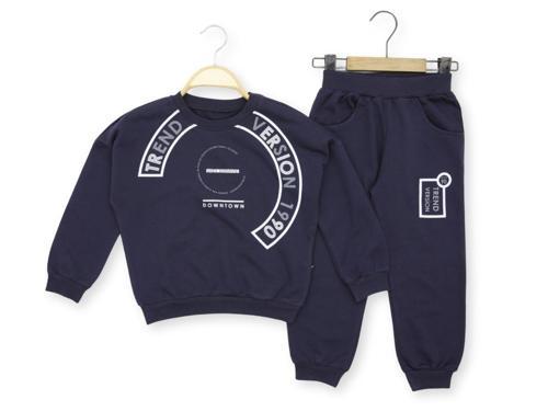 DOWNTOWN BASKILI İKİ İPLİK ALY ÜST TAKIM - TPY1153-Lacivert-2 Yaş LACİVERT