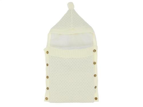 KABARTMA DESENLİ TRİKO KUNDAKLI BATTANİYE - Ekru - 0 - 3 Ay - DAL453-Ekru-0 - 3 Ay Ekru