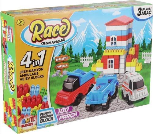 100 Parça Çılgın Araçlar Lego Seti - ANT011 