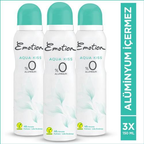 Aqua Kiss 3'lü Kadın Deodorant (3X150 ML)