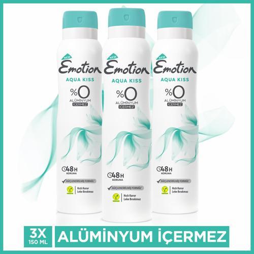 Aqua Kiss 3'lü Kadın Deodorant (3X150 ML)