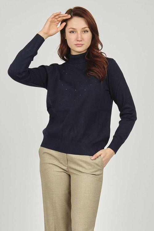 Triko Kadın Balıkçı Yaka Kazak 3998212 Lacivert